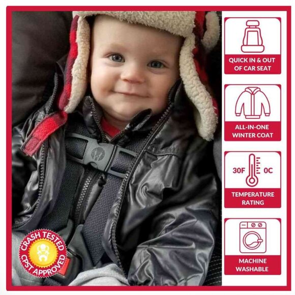 EUC OneKid Road Coat Car Seat Safety Coat "Transition" Style (With Fold Up Hood) - Picture 1 of 16